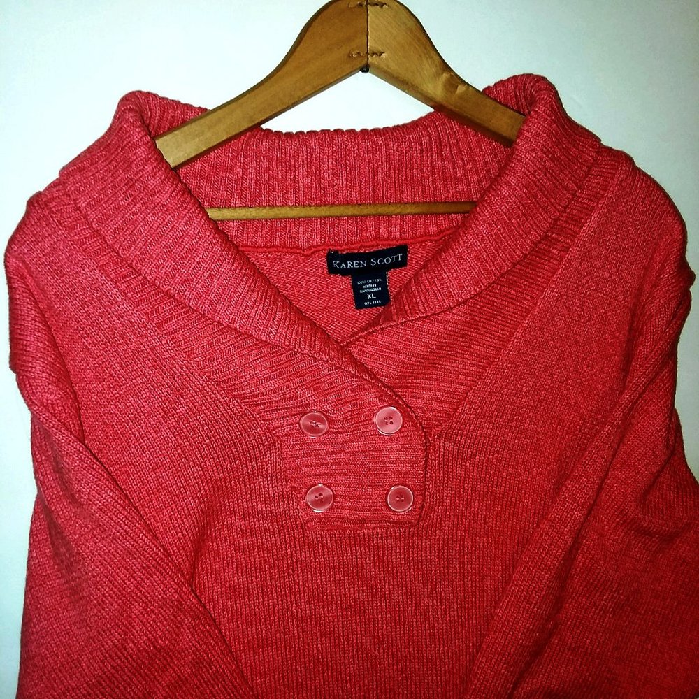 Karen Scott Women's Cotton Sweater Sz XL